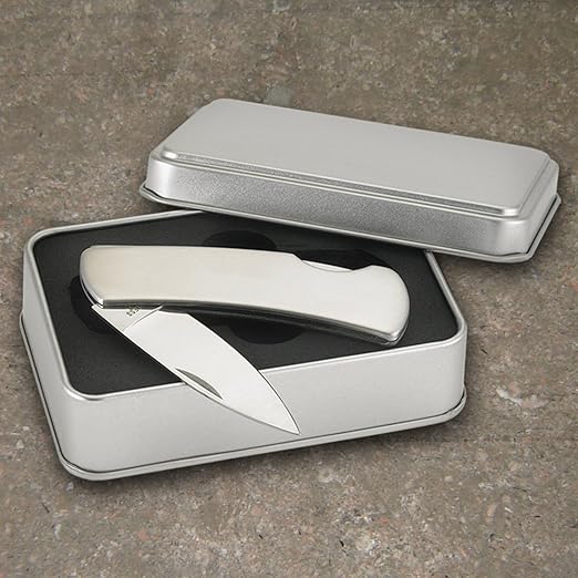 Stainless Steel Lock Back Knife with Custom Foam Gift Box