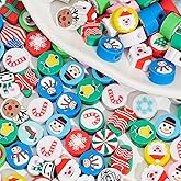 DAHI 300pcs Christmas Beads Polymer Clay Beads Soft Ceramic Beads Christmas Clay Beads for DIY Bracelet Necklace Earrings (A)