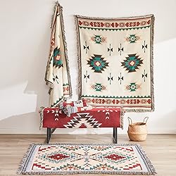 Touchat Native American Blanket Boho Throw Blanket