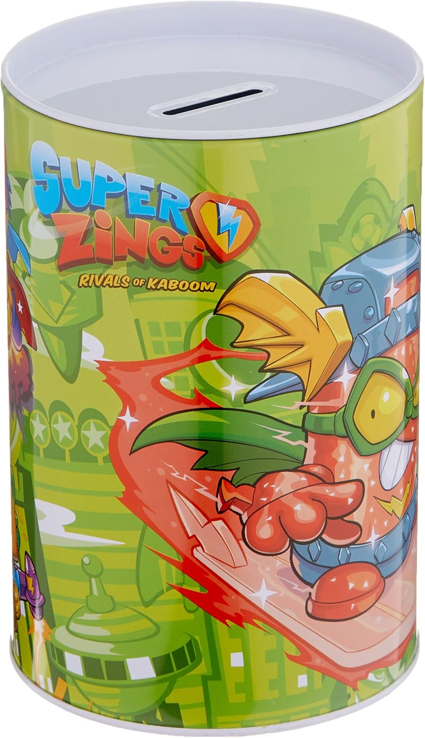 Teamsterz-Hucha CILÍNDRICA SUPERZINGS, Color (Verde) HM-05-SZ: Amazon.es: Juguetes y juegos