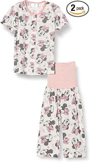Amazon Co Jp ディズニー パジャマセット ディズニー ミッキー ミニー 総柄メッシュ 前開き半袖パジャマ 腹巻付き 男の子 服 ファッション小物