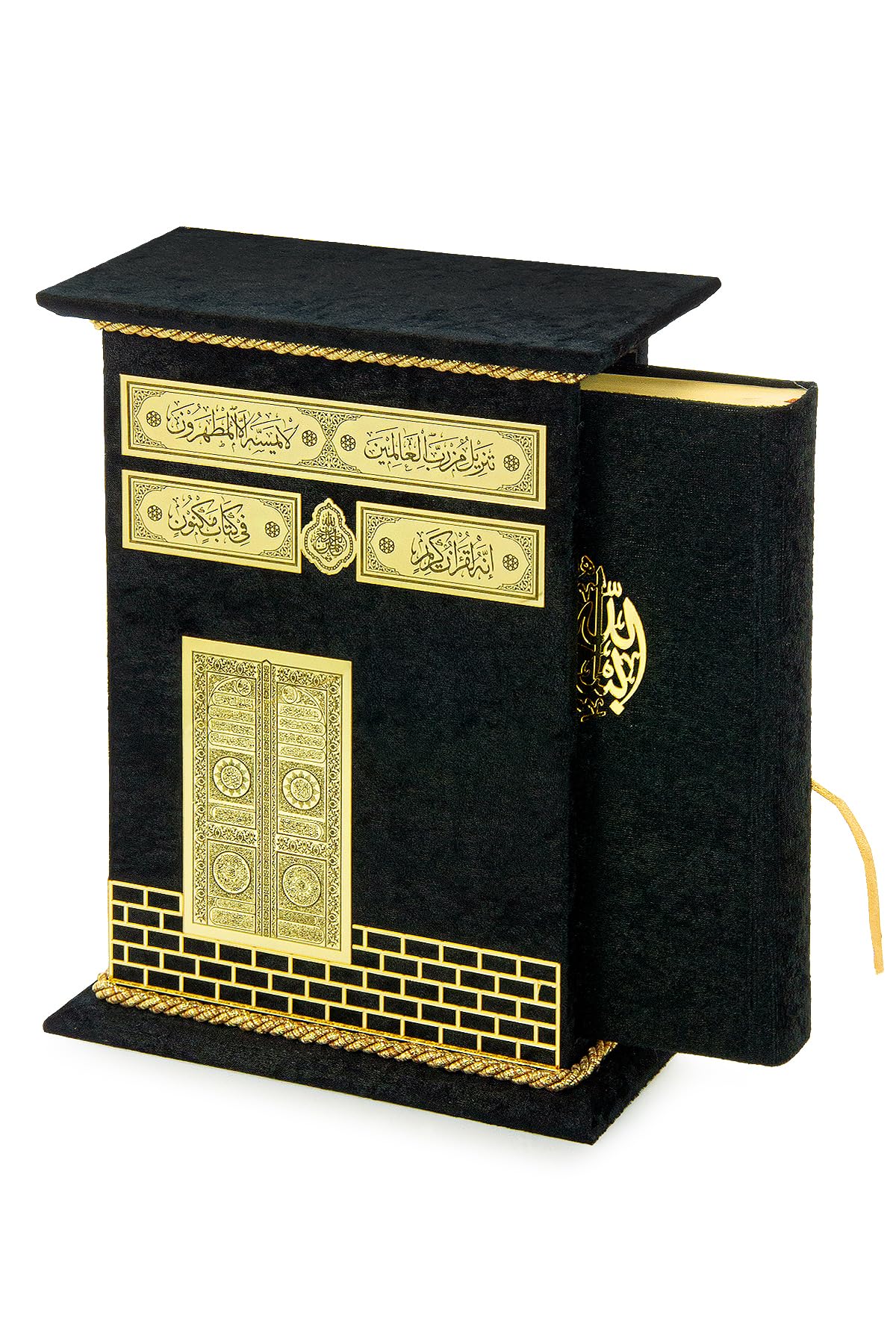 ihvan online The Holy Qur'an, Book of Quran in Arabic with Kaaba Door Design Cover Box, Islam Books, Holy Muslim Book Quran, Perfect Islamic Ramadan Eid Gifts, Black