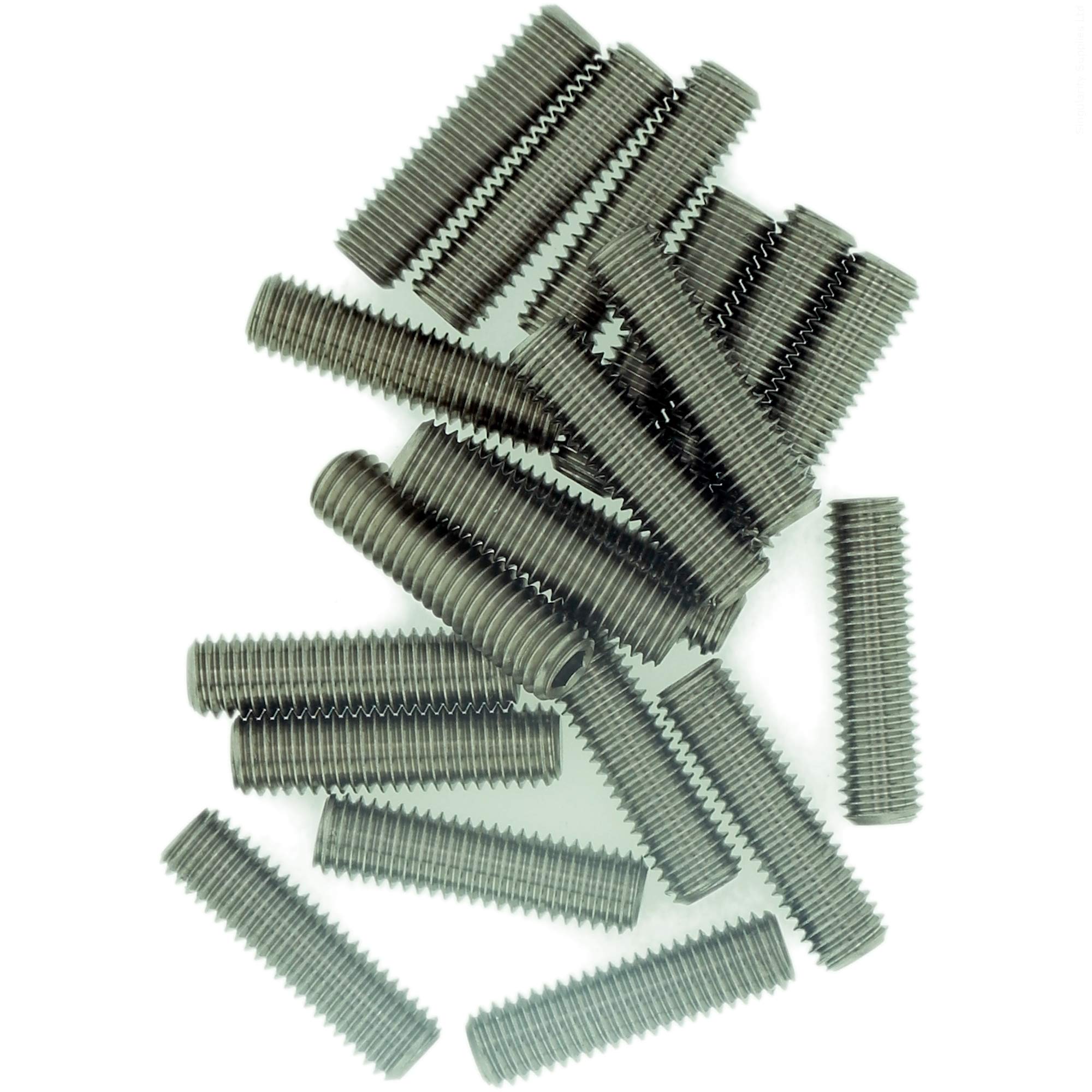 M6 (6mm x 20mm) Hex Socket Grub Screw (Flat Point) - Stainless Steel (A2) (Pack of 20)