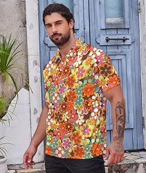 Mens 70s Shirt 70s Outfits for Men Disco Shirts