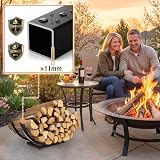 EALPVIS 22" Curved Firewood Rack - Heavy Duty Metal Log Holder view 8