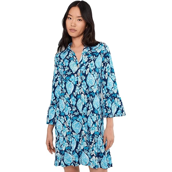 Lilly Pulitzer Womens Alyssa Long Sleeve Dress Deeper Coconut Ride with Me  Small at Amazon Women's Clothing store