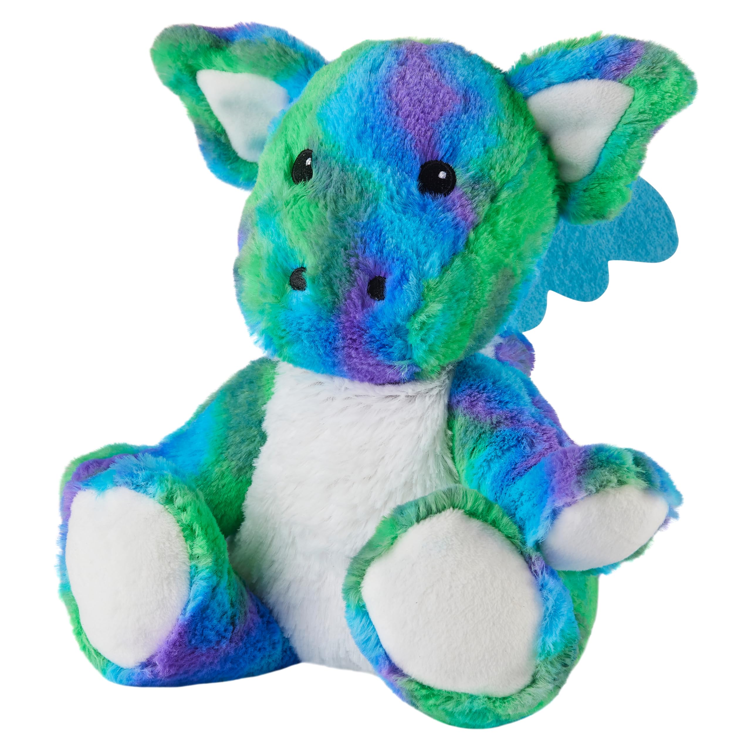 Warmies Plush Rainbow Dragon Microwavable Weighted Teddy with French Lavender Scent, Hot or Cold for Cool Relaxation and Warm Relief