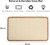 FUKUMARU Cat Scratch Mat 30x50 cm Natural Sisal Beig ePad Rug view 2