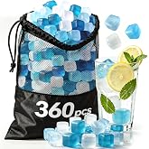 SHENGQIPC Reusable Ice Cubes for Camping, 360 Pack, 12 lbs | No Mess, No Diluting, BPA-FREE, Slow Melt, Refreezable, Large Pack for Drinks, Cooler, Party, Bars, Ice Bath, Outdoor Parties