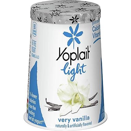 Yoplait Light Yogurt Fat Free Yogurt Very Vanilla 6 0 Oz Amazon Com Grocery Gourmet Food