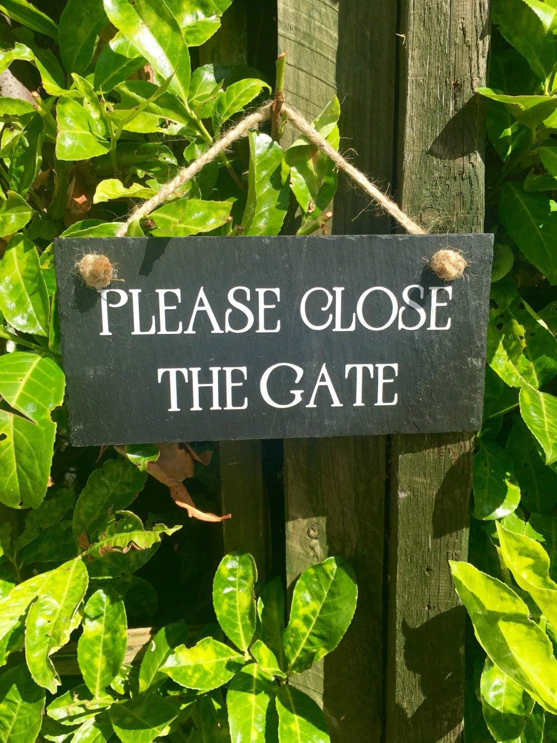 Please Close The Gate Sign Slate Sign Gate Sign Dog Sign Gate Plaque