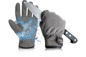 HandLove Gardening work gloves for Driving, garden, Farm, Bird gloves. Versatile pet gloves with firm grip &durability, Grey, 1Pair XL