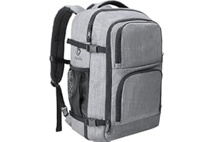 Dinictis Travel Backpack Carry on Flight Approved, Backpack Suitcase for Travel, Personal Item Travel Bag fits 17 inch Laptop- Grey