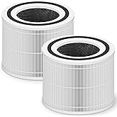 PETOX Core 300 Replacement Filter for LEVOIT Core 300 Core 300-P Core 300S Vortex Air Air Purifier, 3-in-1 H13 Grade True HEPA High-Efficiency Activated Carbon, Core 300-RF, 2 Pack, White