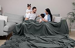 Utopia Bedding Smoke Gray 100% Cotton Blanket [Big