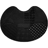 Sigma Beauty Makeup Brush Cleaner Mat – Sigma Spa Express Silicone Makeup Brush Cleaning Mat with Suction Cups for Cleaning Makeup Brushes, Compact Design Fit for Any Travel Makeup Kit (Black)