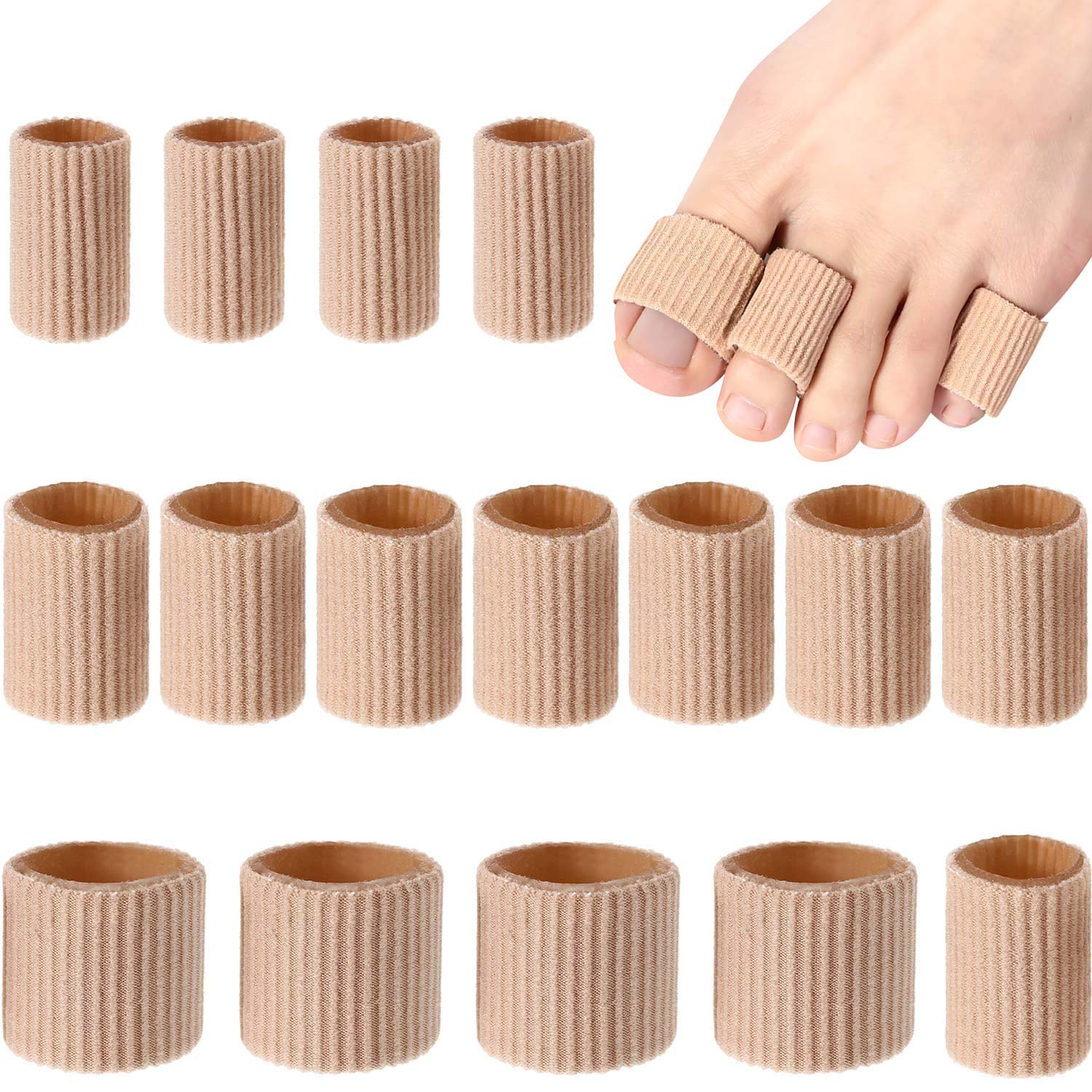 Toe Cushion Tube Toe Tubes Sleeves Soft Gel Corn Pad Protectors for