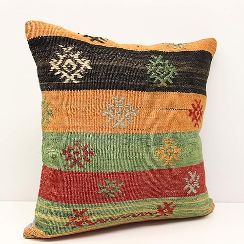 Amazon Com Turkish Decorative Kilim Pillow Cover 18x18 Inch