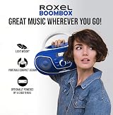 Roxel RCD-S70BT Portable Boombox CD Player with Remote Bluetooth FM USB AUX view 4