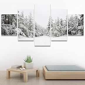 SIGNWIN 5 Panel Canvas Wall Art Modern Art...