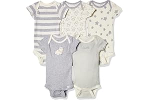 Gerber baby-girls 5-pack Or 15 Multi Size Organic Short Sleeve Onesies Bodysuits