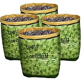 Roots Organics Original Potting Soil with Mycorrhizae, 1.5 Cu Ft, 4-Pack | Coarse Peat Moss, Perlite, Pumice and Coco Fiber, Worm Castings and Bat Guano, Kelp Meal, 10 Gallon Bag