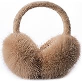 ZMUBB Winter Ear Muffs for Women Men - Foldable Fuzzy Earmuffs Faux Fur Ear Warmer, Perfect Ear Covers for Cold Days