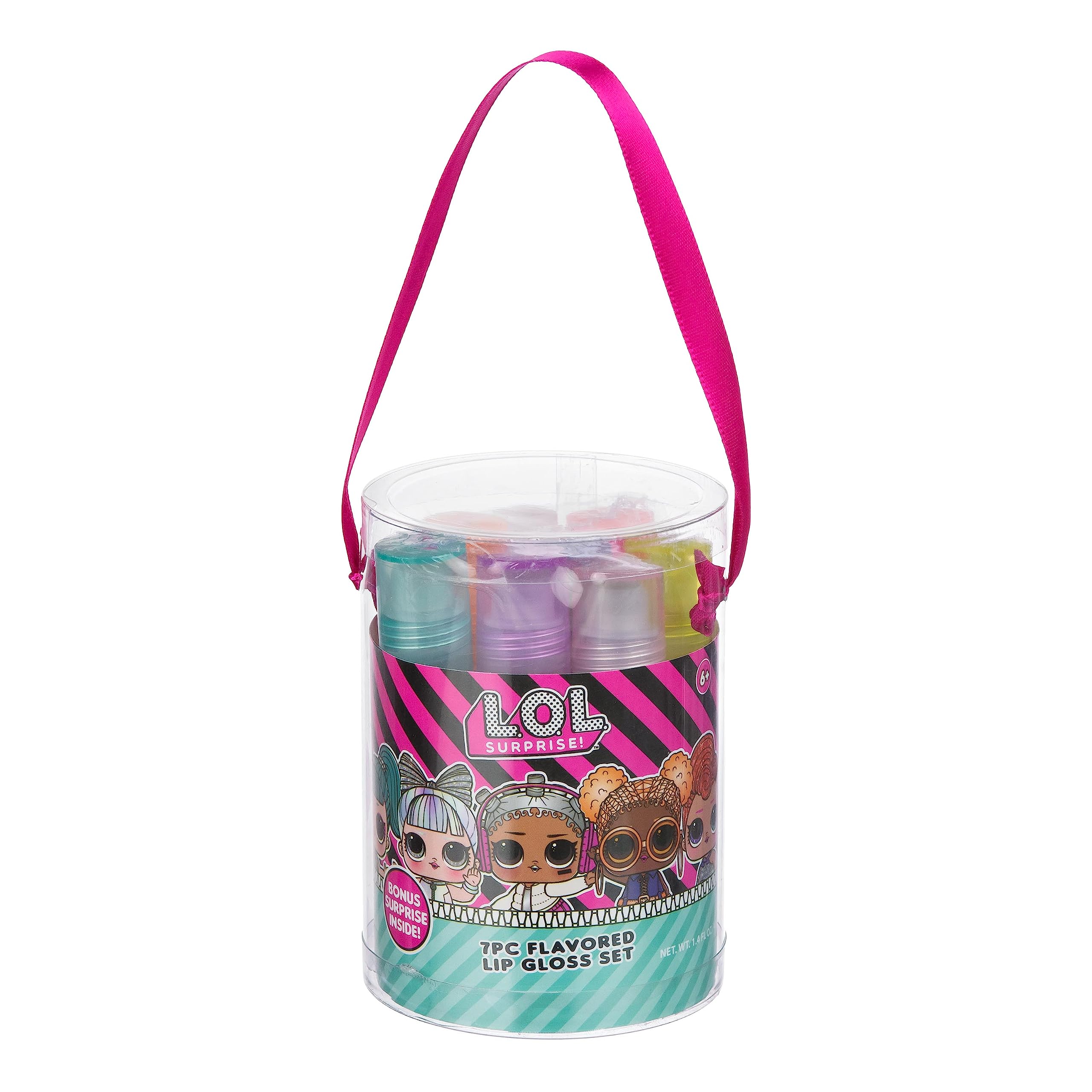 L.O.L. Surprise! Party Favors - 7PC Lip Gloss Canister with Bonus Stickers Party favor