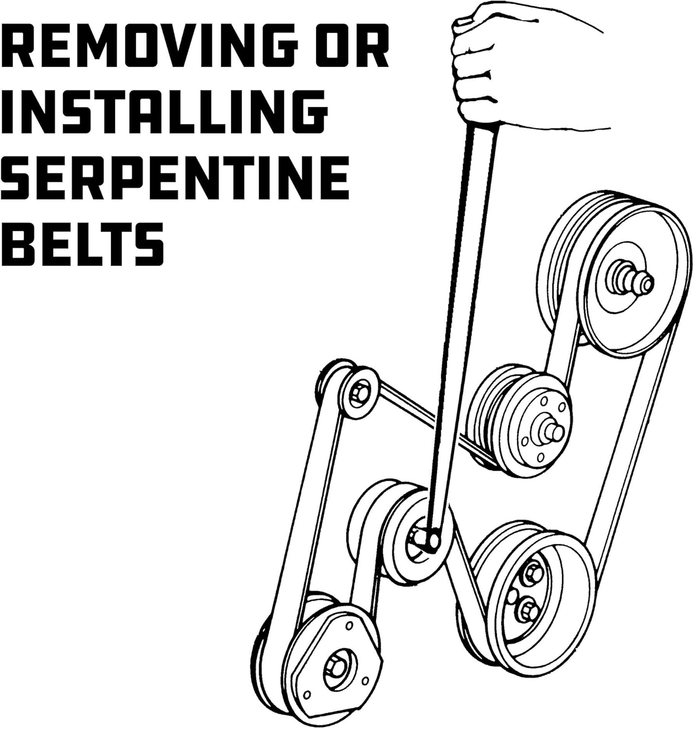 Powerbuilt Alltrade 648629 Kit 52 Serpentine Belt Tool Set: Home Improvement