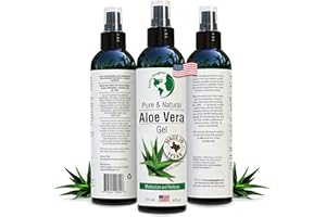 EARTH'S DAUGHTER Earth’s Daughter Organic Aloe Vera Gel from Fresh Cut 100% Pure Organic Aloe leaves – Fast Absorbing for Face, Skin, Hair & Body – Vegan, Unscented, Natural - 8 Oz USA Made