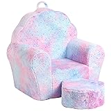 MOMCAYWEX Kids Sofa with Ottoman, Shell-Like Sofa