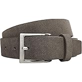 Suede Belt Genuine Leather Casual Dress Belt 1-3/8"(35mm) and 1-1/2"(38mm) Wide, Multi-Style Options