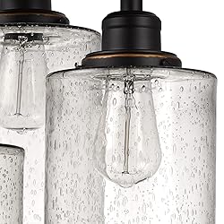 GLOBE Electric 65904 3-Light Bronze Semi-Flush