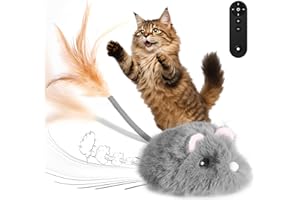 Pawingcat Cat Mouse Toy Remote Control Cat Toy Moving Interactive Cat Toys for Indoor Cats with 2 Modes,3 Adjustable Speeds