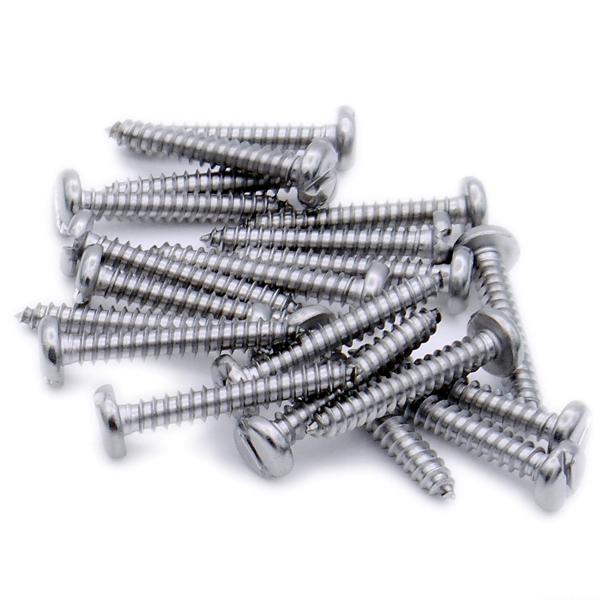 No.7 x 0.5 (3.9mm x 13mm) Slot Pan Self-Tapping Screw - Stainless Steel (A2) (Pack of 20)