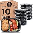 Glotoch 10 Pack 32OZ Meal Prep Containers Reusable Microwave Safe,Extra Large &Thick Food Storage Containers With Lids,Durable Bento Boxes BPA-free, Stackable,Dishwasher/Freezer Safe