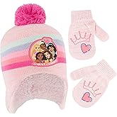 Disney girls Toddler Winter Hat and Mittens Set Ages 2-4 Or Princess Hat and Kids Gloves Set for Ages 4-7