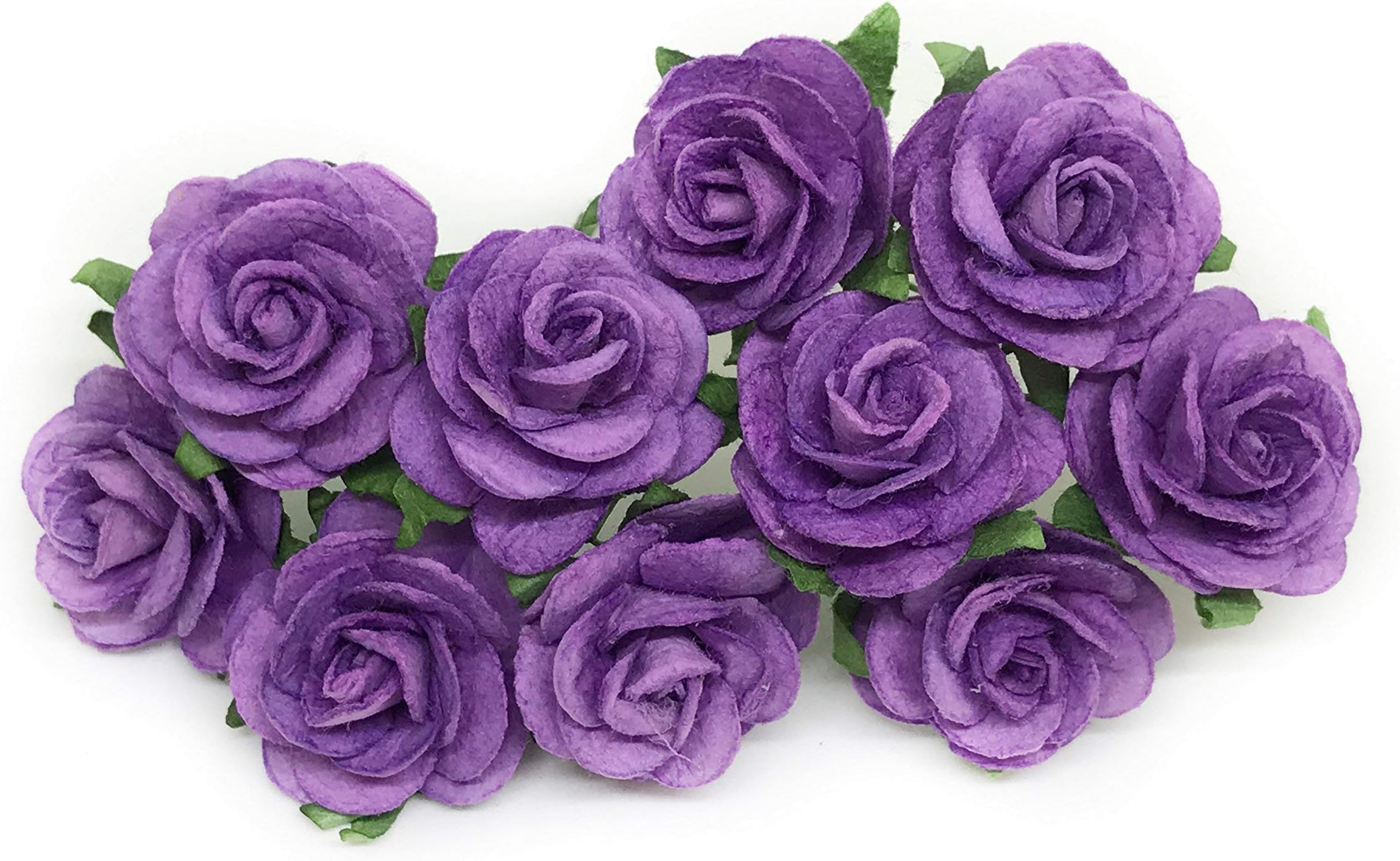 1" Purple Paper Flowers Paper Rose Artificial Flowers Fake Flowers Artificial Roses Paper Craft Flowers Paper Rose Flower Mulberry Paper Flowers, 20 Pieces