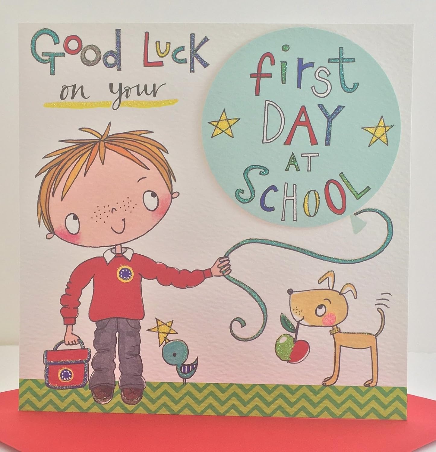 Good luck on your first day at school card by rachel ellen (boy ...