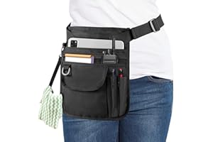 Rexmica Waitress Server Apron with Multiple Pockets, Server Waist Pouch with Adjustable Belt, Waist Apron for Waitress, Waiter, Women Men Server, Waiter Server Apron Bag for Restaurant, Bistro, Cafe