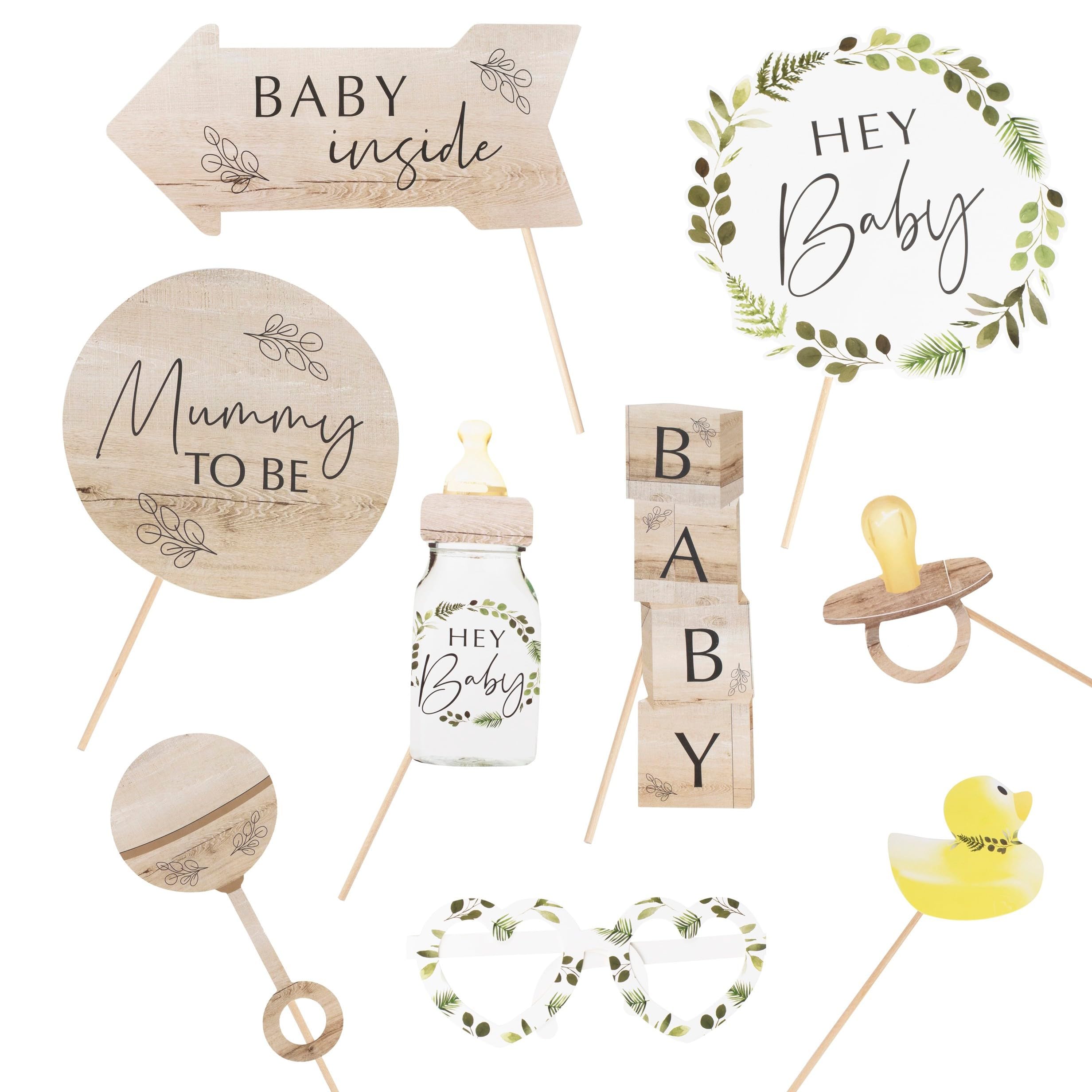 Ginger Ray Botanical Baby Shower Photo Booth Props - Botanical Baby