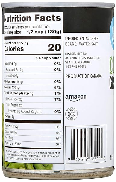 AMAZON BRAND – HAPPY BELLY CUT GREEN BEANS, 15 OUNCE (PACK OF 1)