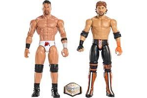 Mattel WWE Main Event Showdown Action Figures 2-Pack with Accessory, Series #24 LA Knight vs Logan Paul Collectible Set, 6-inch