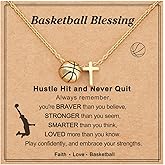 AULSIEY Softball Soccer Volleyball Necklace for Girls Teen Women, Sports Accessories Christmas Birthday Jewelry for Lovers
