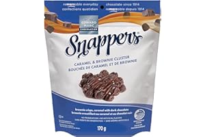 Snappers Caramel & Brownie Clusters, Crispy Chocolate Treat with Sea Salt & Caramel, Gourmet Snack Made with Real Chocolate –