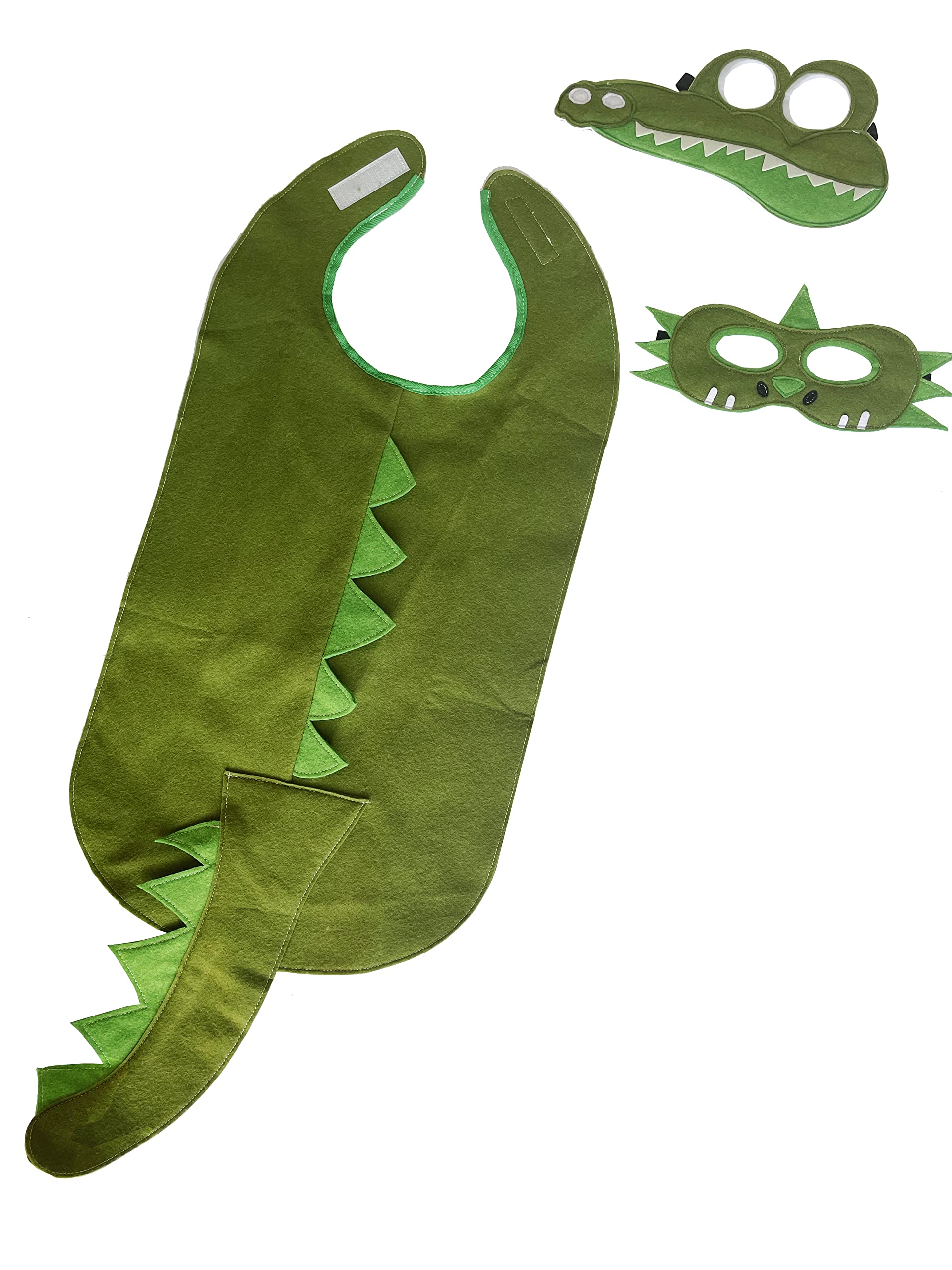 ZAC HOME World Book Day Costume Crocodile and Dinosaur 2 in 1 Costume for 3-8 years