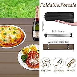 Grope Portable Camping Table with Aluminum Table