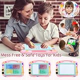 AiTuiTui Magnetic Drawing Board for Toddlers 4 Color Zones Travel Size Stamps view 2