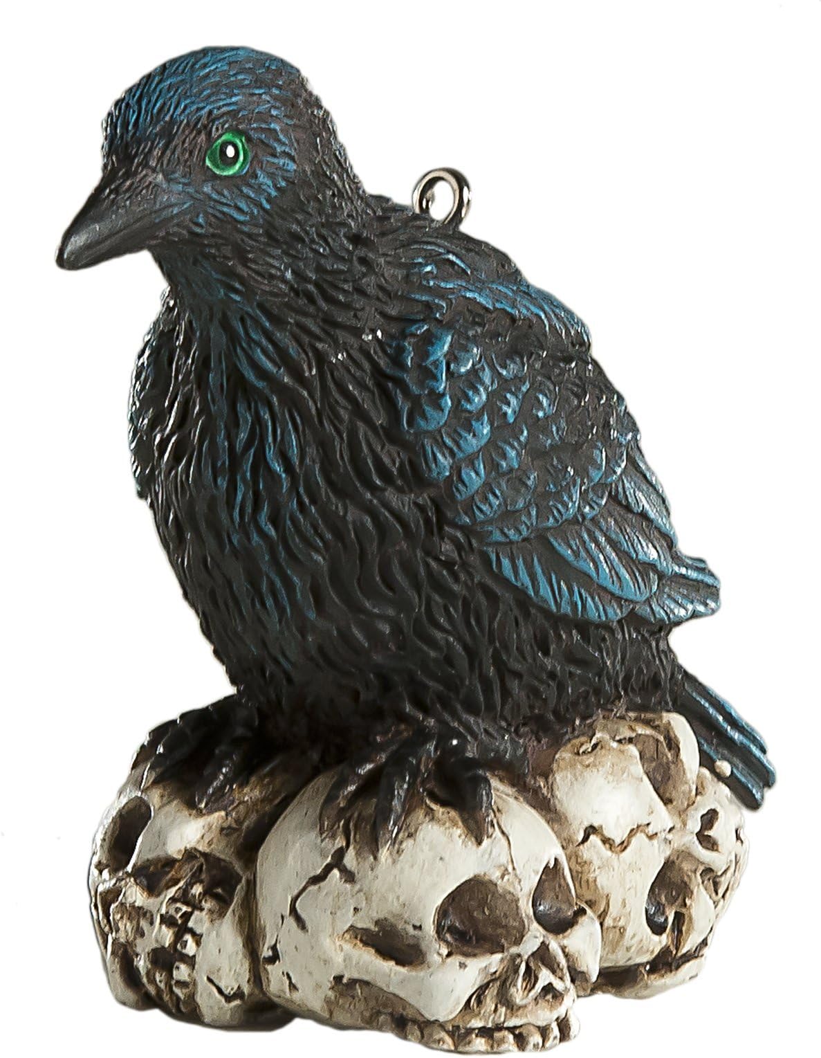 Creepy Raven Horror Ornament - Scary Prop and Decoration for Halloween, Christmas, Parties and Events - by HorrorNaments