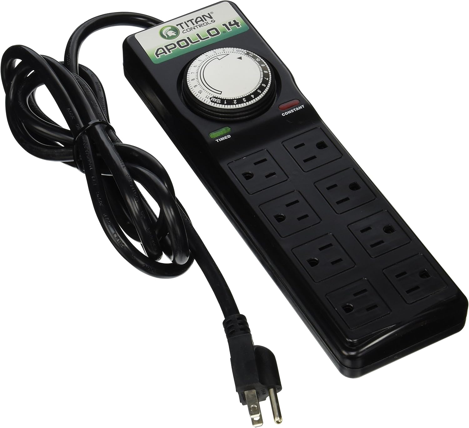 Titan Controls 734150 Apollo 14 8Outlet Power Strip with 24 Hour Timer